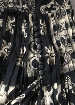 Винтажная брендовая юбка из льна и вискозы6 фото