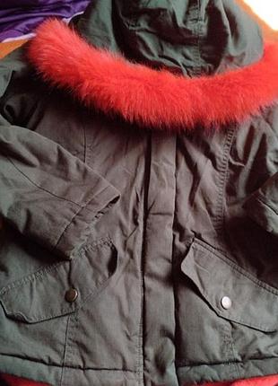 Куртка парку на хутрі 8-10 років