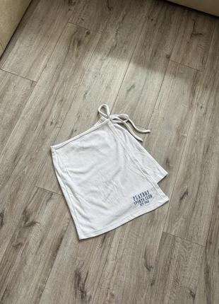 Летняя юбка на запах, коолаборация missguided&amp;playboy1 фото