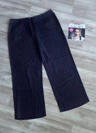Вільні лляні з віскозою штани ,кюлоти з карманами14