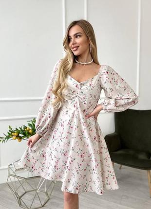 Платье миди с пышной юбкой расклешенное с корсетным лифом вечернее на выход синее оливковое черное белое бежевое с открытыми плечами с декольте софт