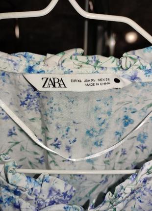 Платье мини zara  цветочный принт8 фото