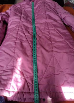 Пальто с желеткой розовое6 фото