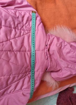 Пальто с желеткой розовое8 фото