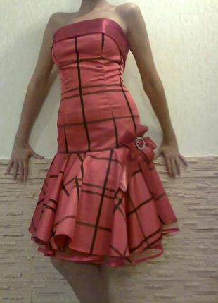 Сукня, (плаття) коктельна, випускна, червона1 фото