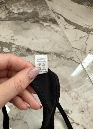 Базовые черные трусики на резинке, бикини, стринги