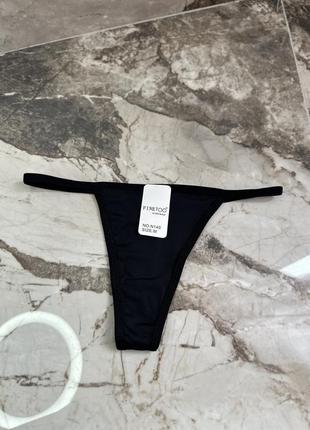 Базовые черные трусики на резинке, бикини, стринги
