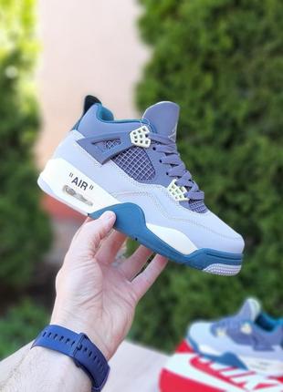 Молодежные женские кожаные кроссовки nike air jordan 4 🆕 найк джордан4 фото