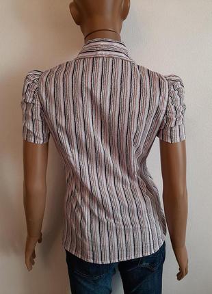 Изысканная стильная женская рубашка sisley, италия, р.xs7 фото