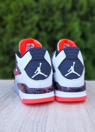 Молодежные женские кожаные кроссовки nike air jordan 4 🆕 найк джордан4 фото