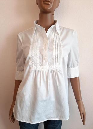 Изысканная стильная женская рубашка блузка оверсайз sisley, имталия, р.s
