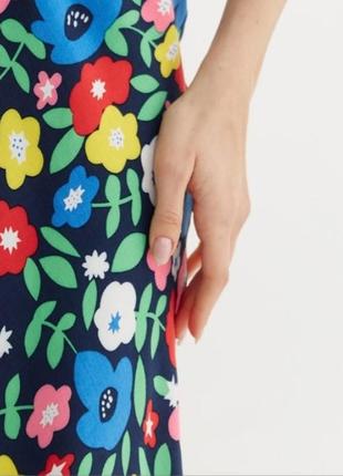 Летняя юбка юбка-миди в цветочный принт3 фото