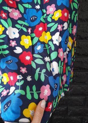 Летняя юбка юбка-миди в цветочный принт5 фото