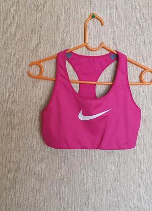 Яскравий спортивний топ, бра від nike , технологія dri-fit.6 фото