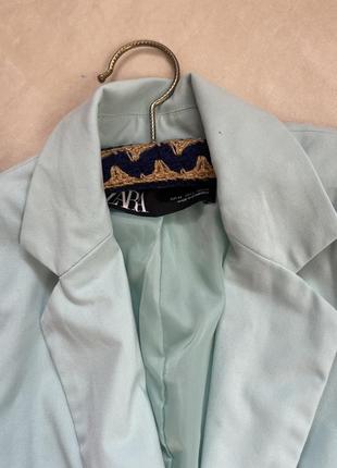 Бірюзовий піджак zara, блейзер , жакет4 фото