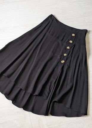 Гарна міді юбка спідниця з розрізом1 фото