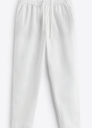 Zara мужские брюки лён