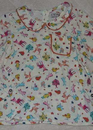 Натуральная нарядная блузка девочке 2 - 3 года i love next1 фото