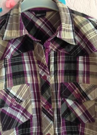 Блузка,рубашка яркая в клетку s размер madonna германия