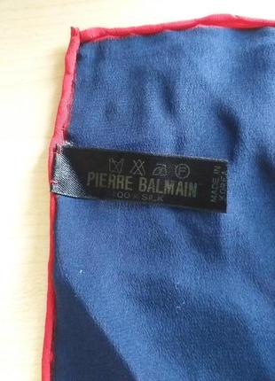 Pierre balmain vintage (korea) шелковый платок3 фото