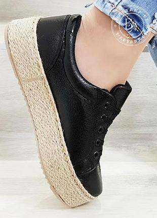 Кеди на плетеній джутовій підошві, соломка