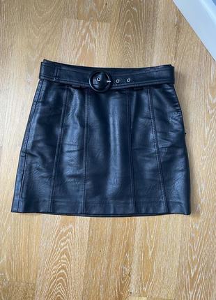 Кожаная юбка с м размера