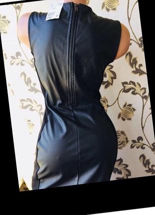 H&m кожаное платье 5