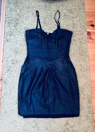 H&m кожаное платье 9