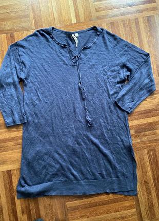 Блуза рубашка лонгслив лен white stuff 40