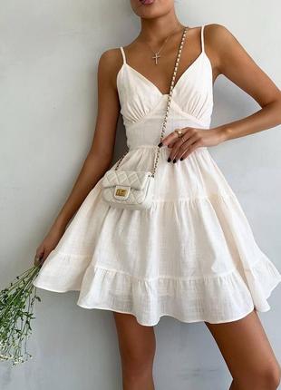 Легка сукня з льону1 фото
