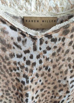 Женская майка бельевой стиль леопард винтаж karen millen англия4 фото