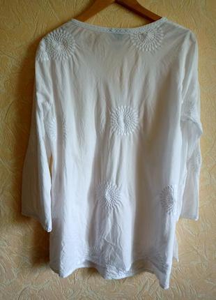 Блузка белая с вышивкой h&m4 фото