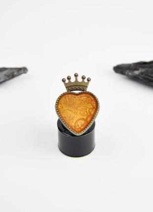 Кільце серце з короною1 фото