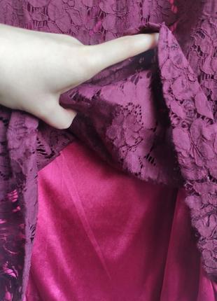 Бордовое платье кружевное вечернее vicvia5 фото