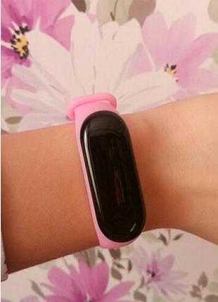Ремешок mi band 3 mi band 4 mi band 5 mi band 6 светящиеся luminous розовый