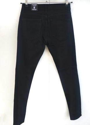 Чорні чоловічі джинси slim fit завужені2 фото