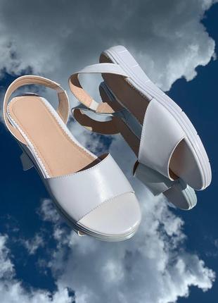 Жіночі босоніжки білі натуральна шкіра замша під замовлення всі кольори 41, 42, 43р