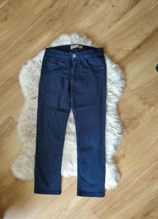 Кружевные зауженные джинсы or jns.размер 30.( 44 - 46). цвет темно синий2 фото
