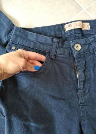 Кружевные зауженные джинсы or jns.размер 30.( 44 - 46). цвет темно синий6 фото
