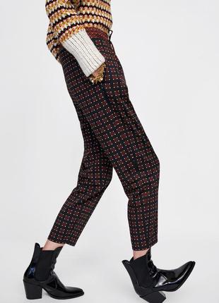 Штани з геометричним принтом zara розмір s