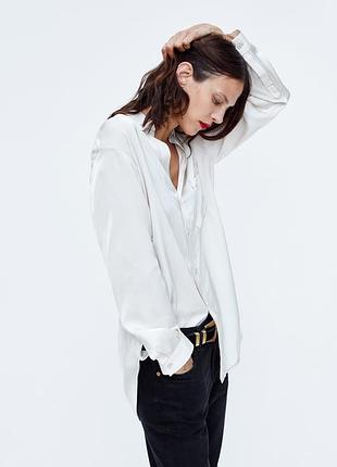 Рубашка блуза zara размер м 4