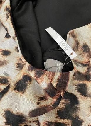 Платье мини с пышными рукавами леопардовый принт asos9 фото