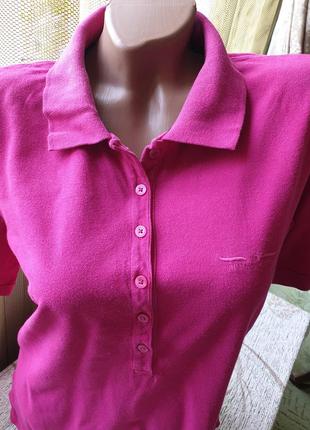 Брендова, малинова спортивна футболка, поло. женская, спортивная футболка, поло, малинового цвета.2 фото