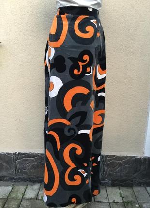 Вінтаж 70х годов,ретро стиль,спідниця велюрова,оксамит в принт,ексклюзив,бавовна