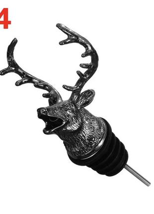 Дозатор в пляшку металевий топер єгерь егерьмейстер чорний голова оленя  олень колекційний