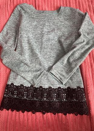 Кофта зимняя бирюзовая