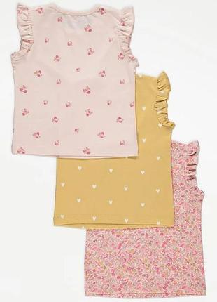Літній брендовий комплект для дівчинки шорти майка футболка george (великобританія)2 фото