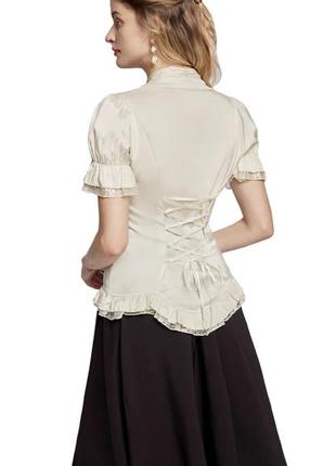 Блуза корсетного типа в винтажном стиле3 фото