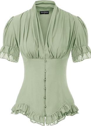 Блуза корсетного типа в винтажном стиле6 фото
