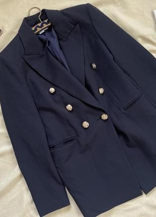 Красивый удлиненный пиджак с винтажными пуговицами, жакет, блейзер primark1 фото